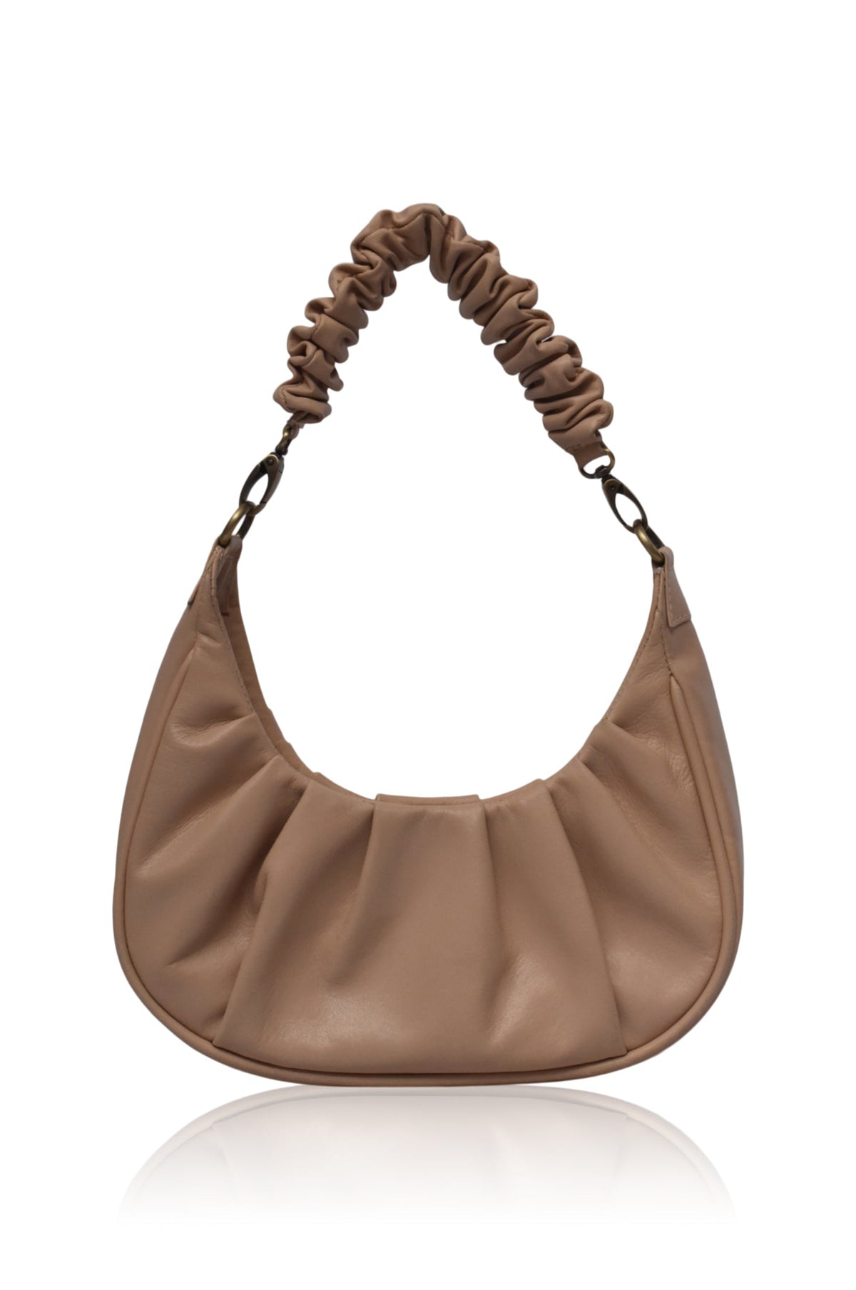 Camille Ruched Leather Bag by ELF