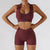 Ribbed-Active™ Collared/Crossed-Shorts 2pc/Set II by Dolton Apparel