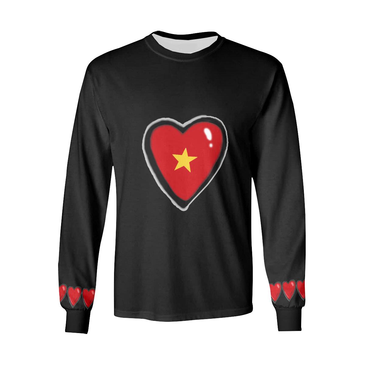Heart Chain Long Sleeve T-Shirt by interestprint - East Hills Casuals