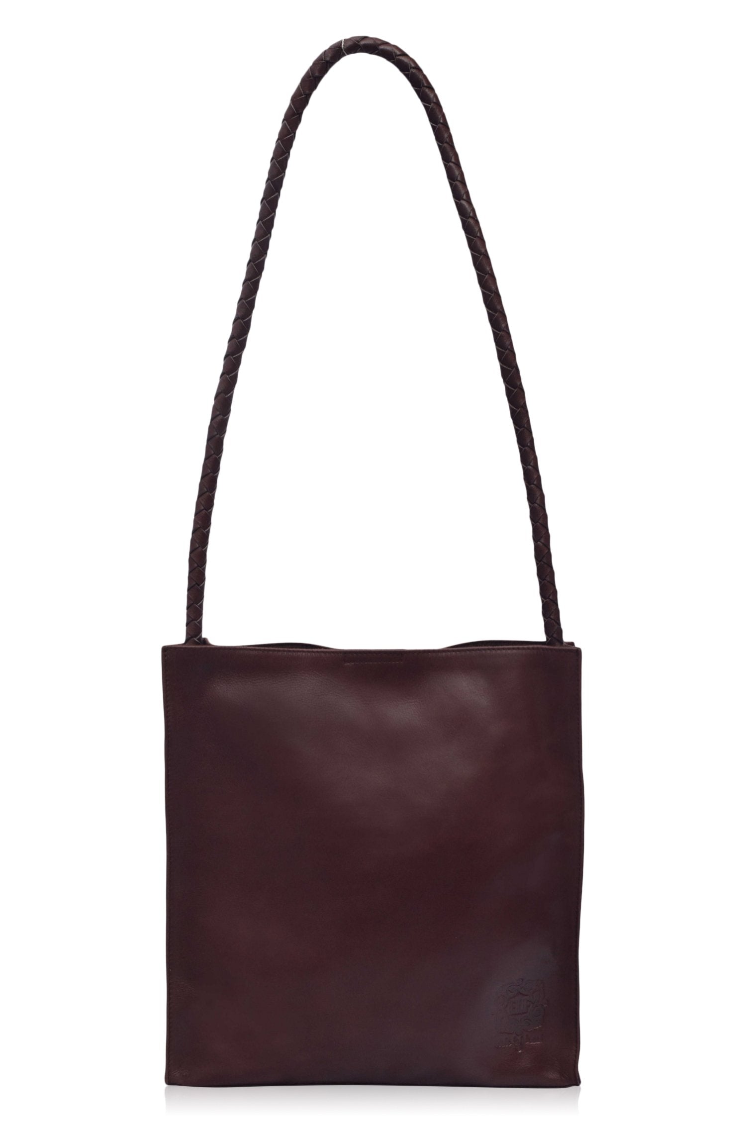 Burgundy Day Leather Shoulder Bag