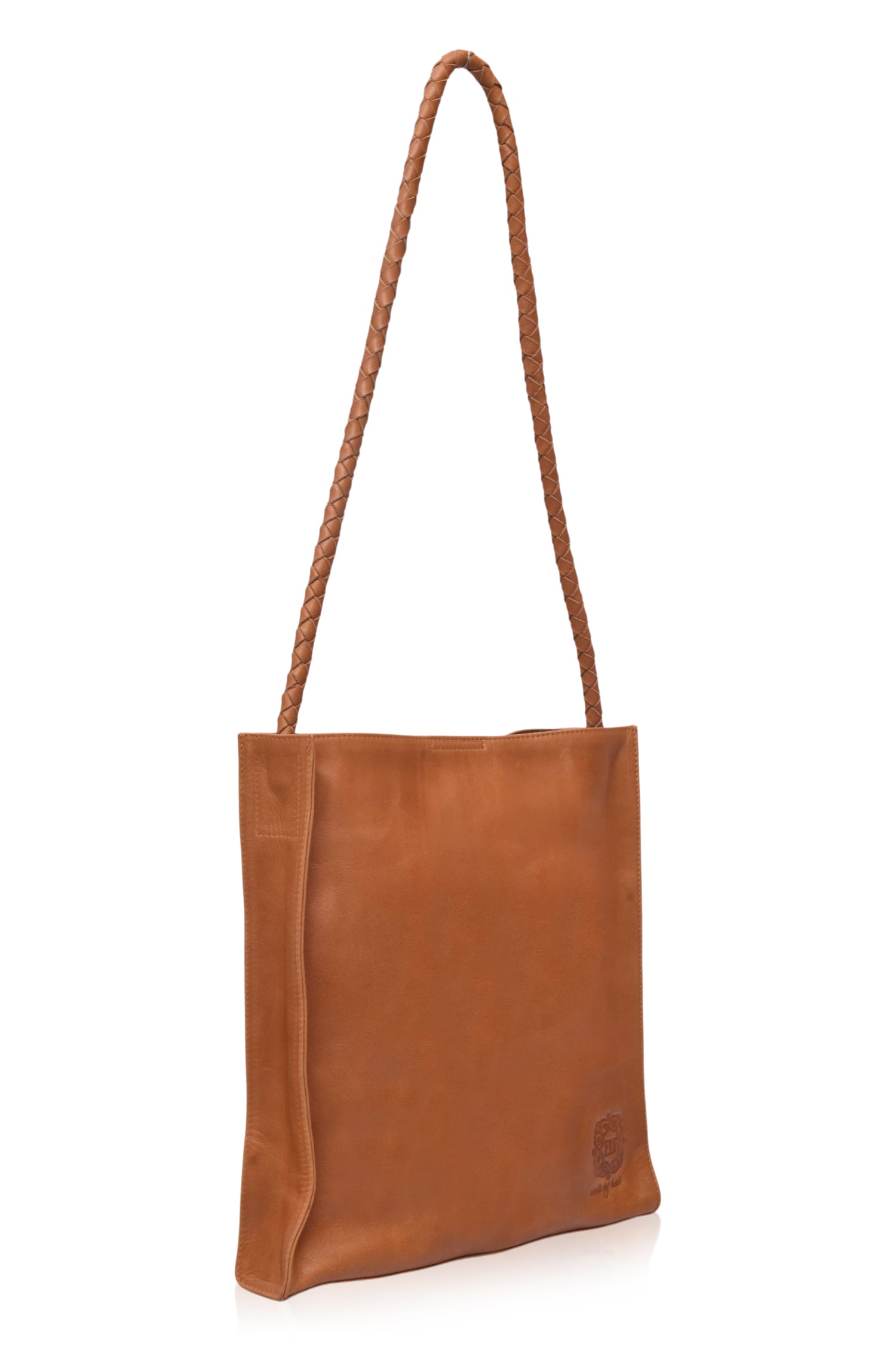 Full view of beige Day Leather Shoulder Bag