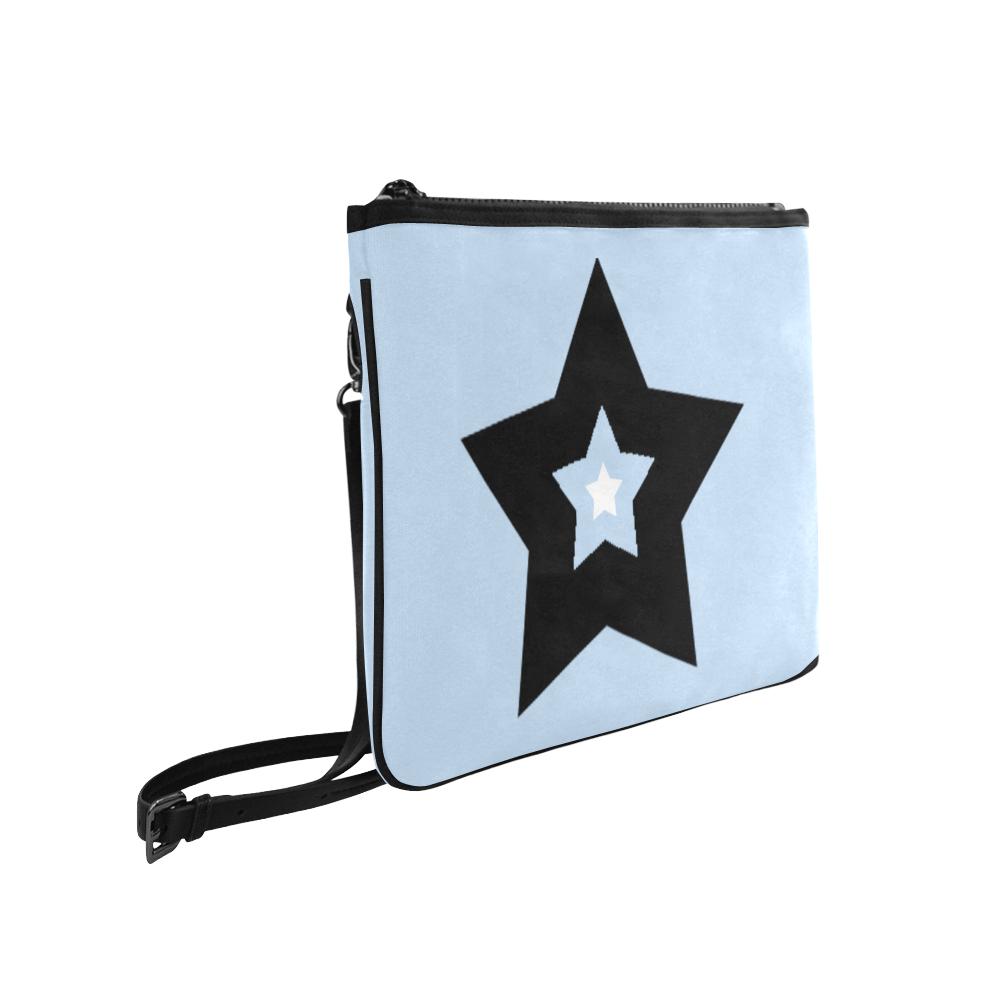 Bulky Star Slim Clutch in Light Blue color by interestprint - East Hills Casuals