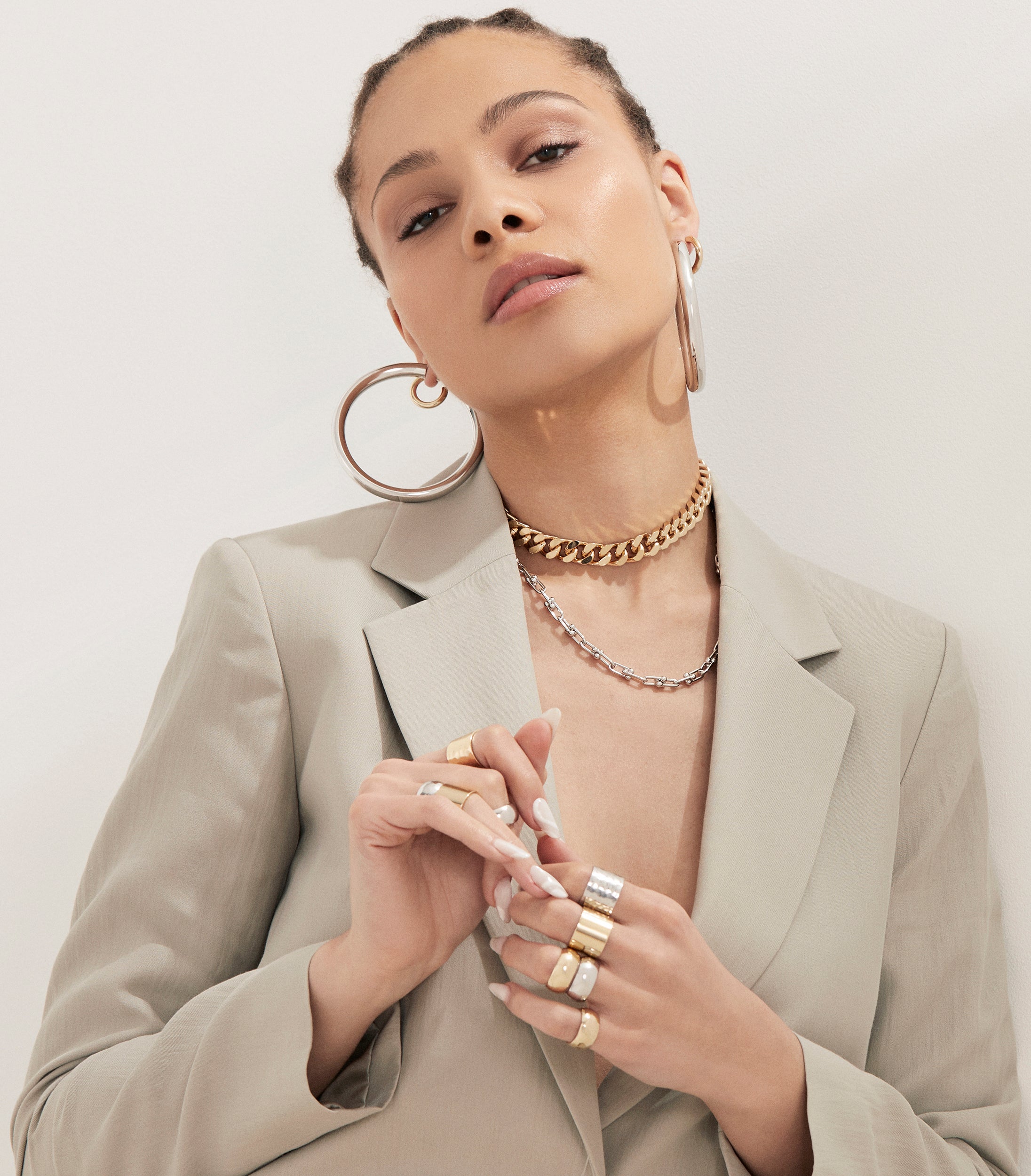 Gold 2.5" Ryan Hoops For Women