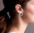 ER408G B.Tiff Gold Pavé 8-Stone Hoop Earrings by B.Tiff New York (Retail)