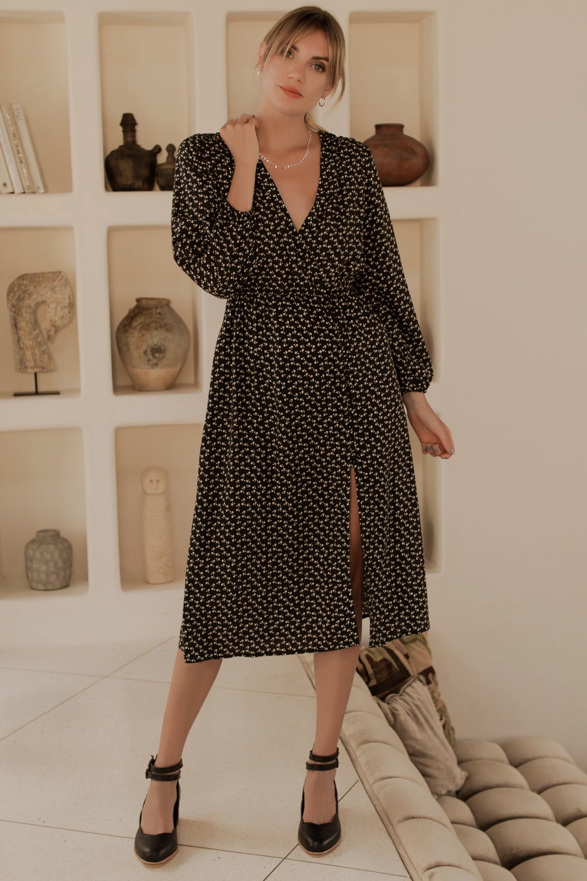 Greta Long Sleeve Midi Dress by ELF