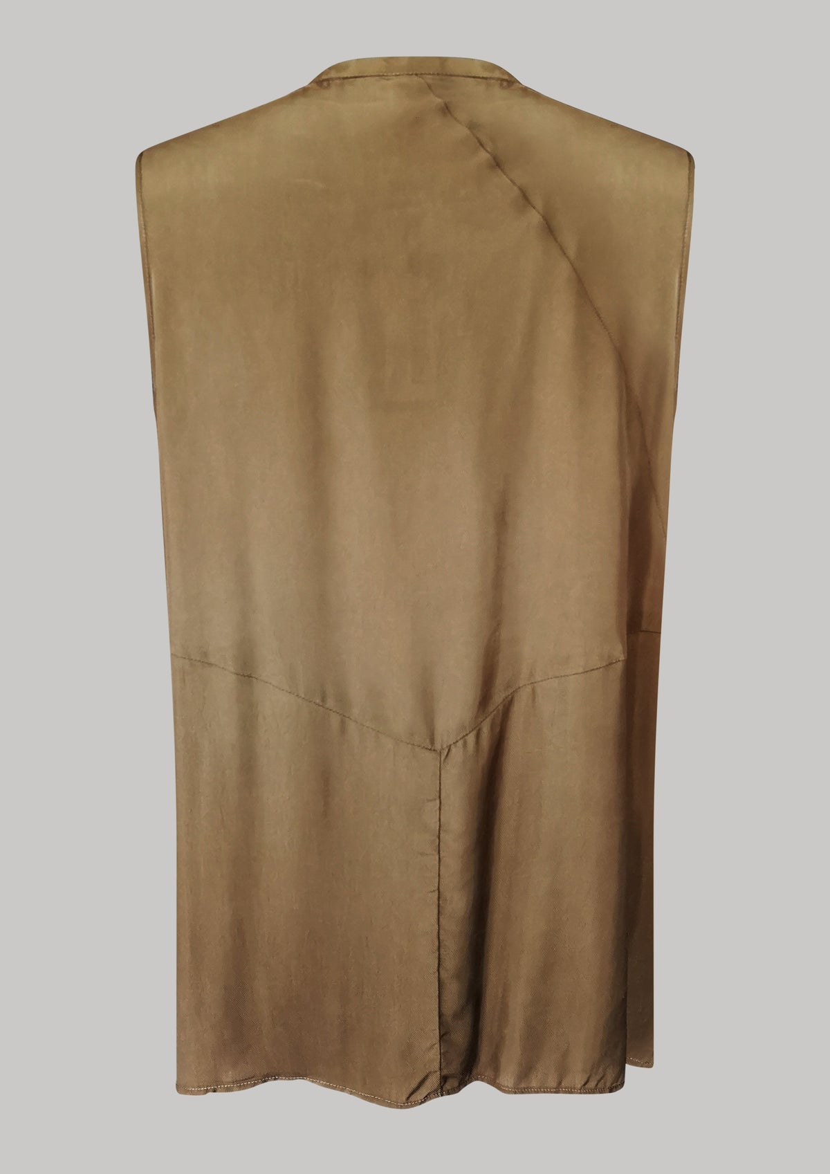 BLOUSE SLEEVELESS - SILKY CUPRO khaki by BERENIK