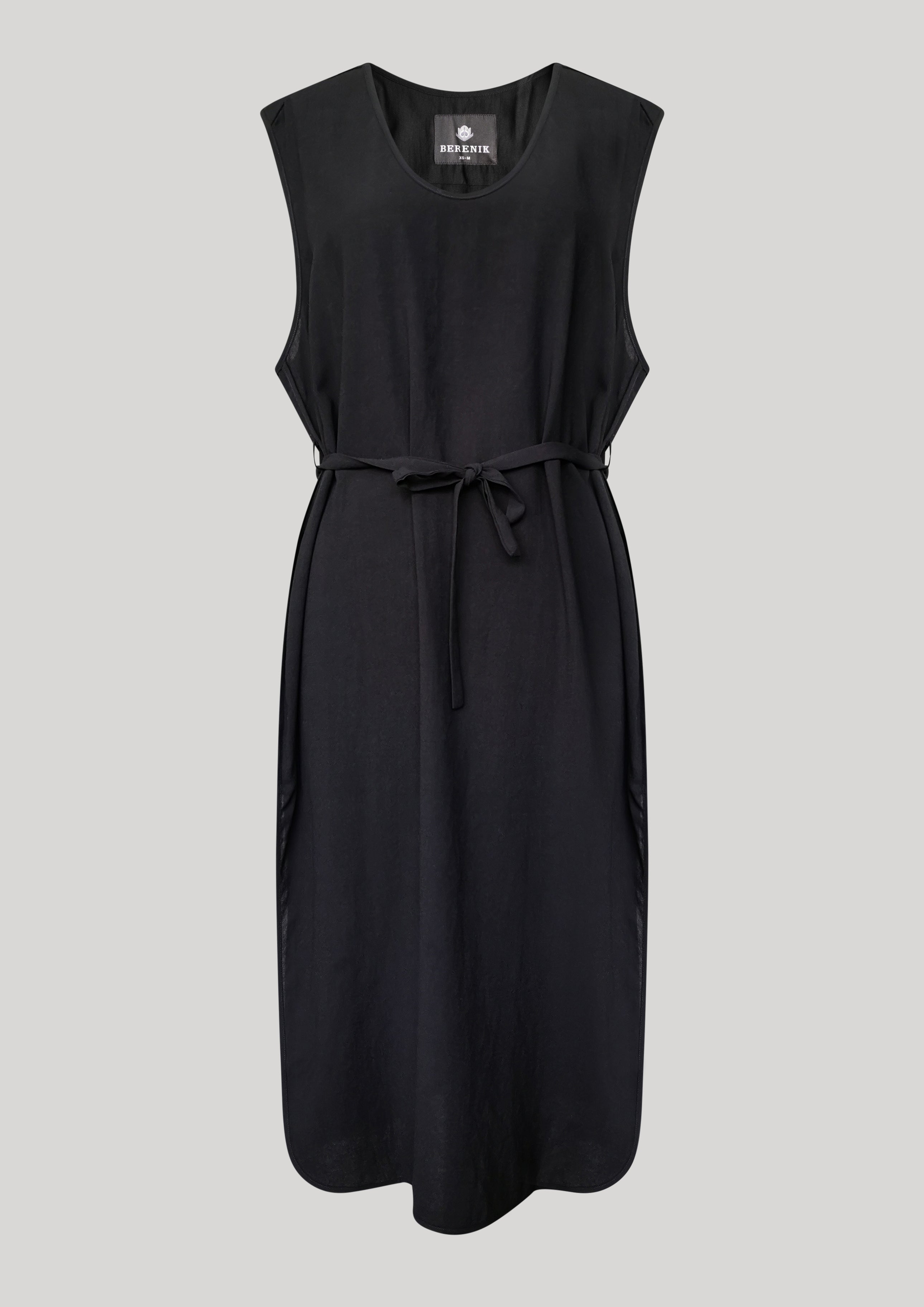 DRESS SLEEVELESS - black plain by BERENIK
