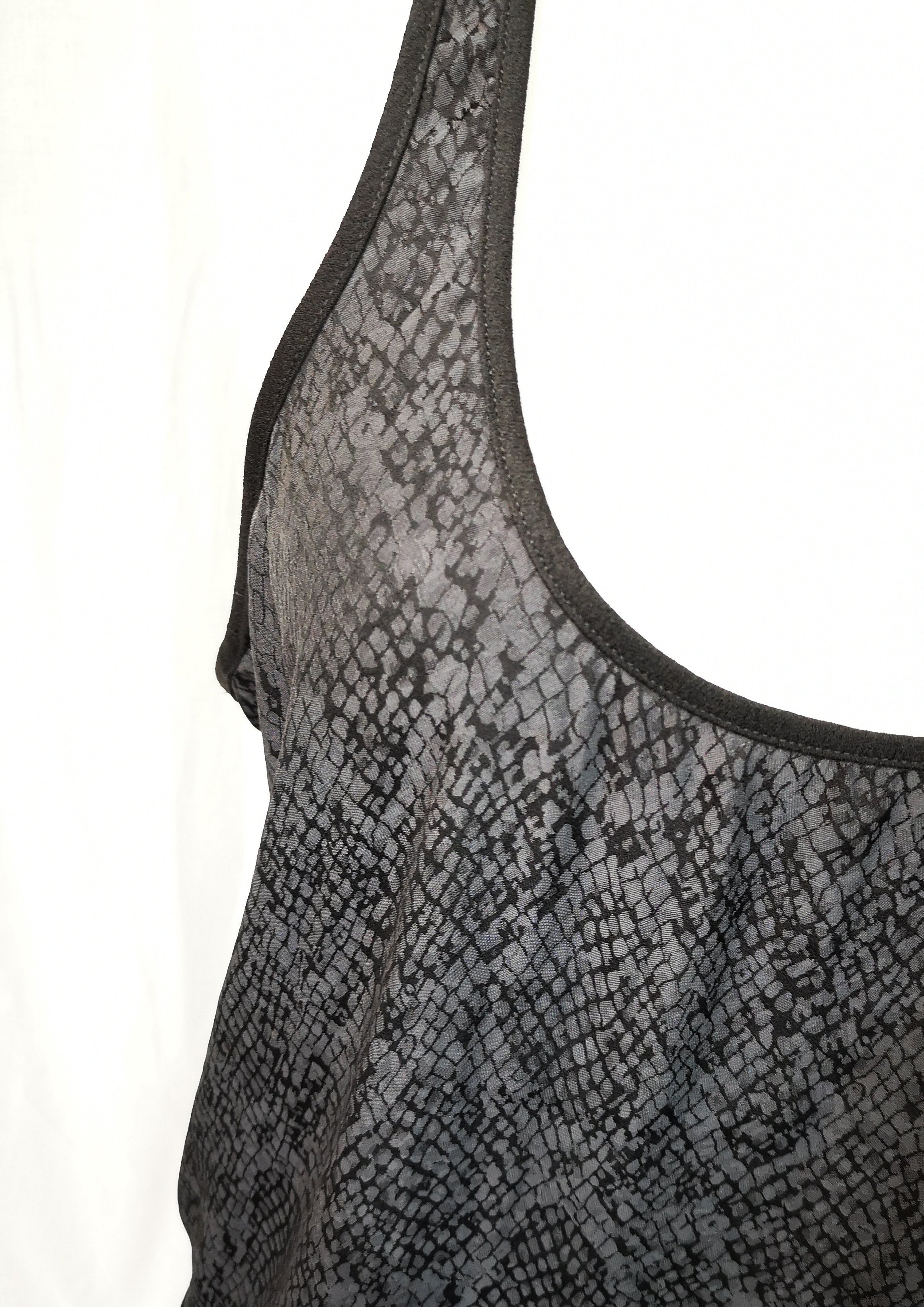 TANK TOP - JACQUARD SATIN black snake by BERENIK - East Hills Casuals