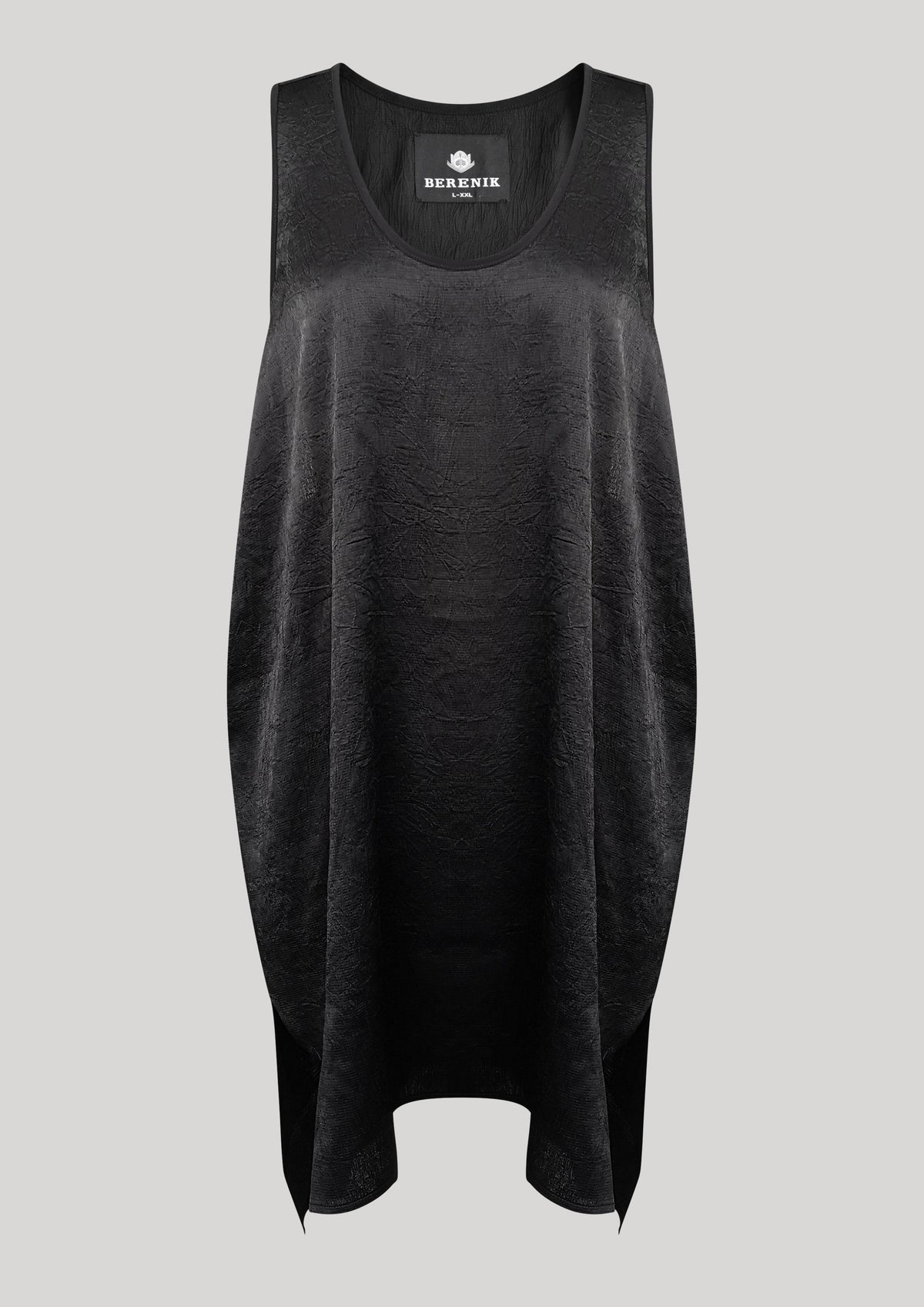 TANK TOP OVERSIZED - black shiny by BERENIK - East Hills Casuals