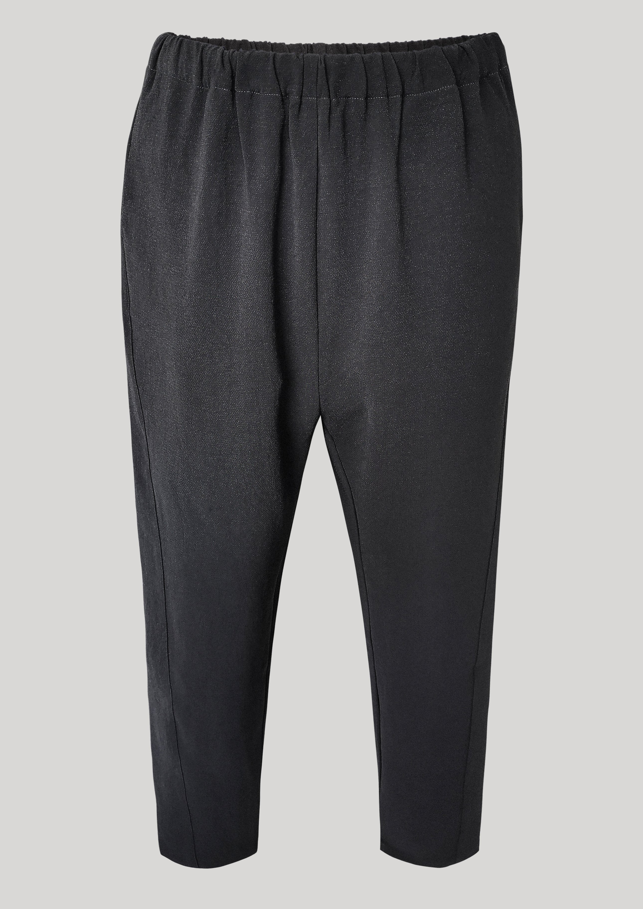 PANTS STRETCH HIGH WAIST - black plain by BERENIK - East Hills Casuals