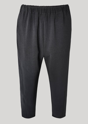 PANTS STRETCH HIGH WAIST - black plain by BERENIK - East Hills Casuals