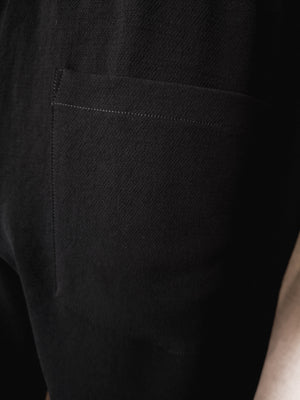 PANTS STRETCH HIGH WAIST - black plain by BERENIK - East Hills Casuals