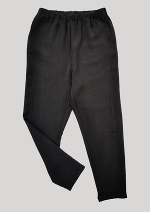 PANTS STRETCH HIGH WAIST - black plain by BERENIK - East Hills Casuals
