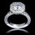 RG128W B.Tiff Aŭreolo II 1 ct Cushion Cut Halo Engagement Ring by B.Tiff New York (Retail)