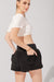Faux Sherpa Short with Pockets - Black by POPFLEX®