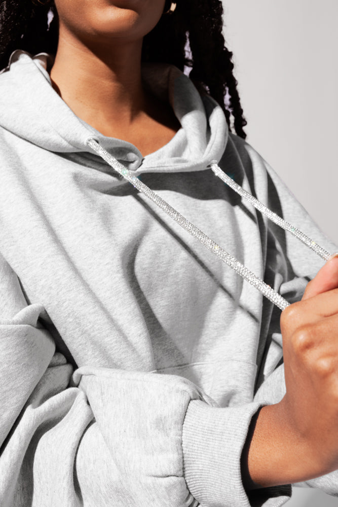 Shimmer Pullover Cloud Hoodie - Heather Grey by POPFLEX®