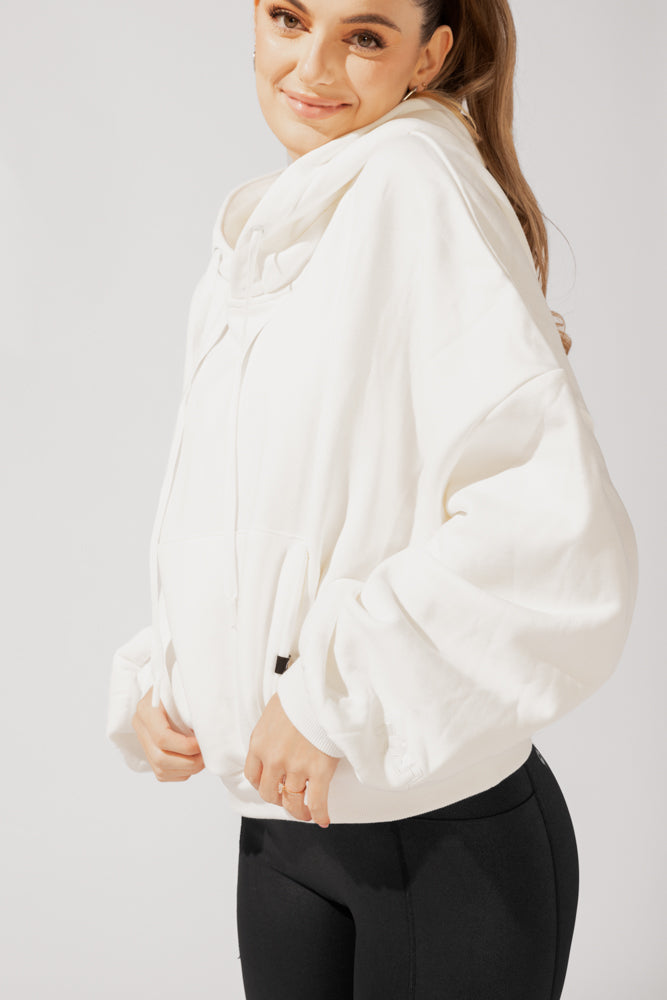Pullover Cloud Hoodie - White by POPFLEX®