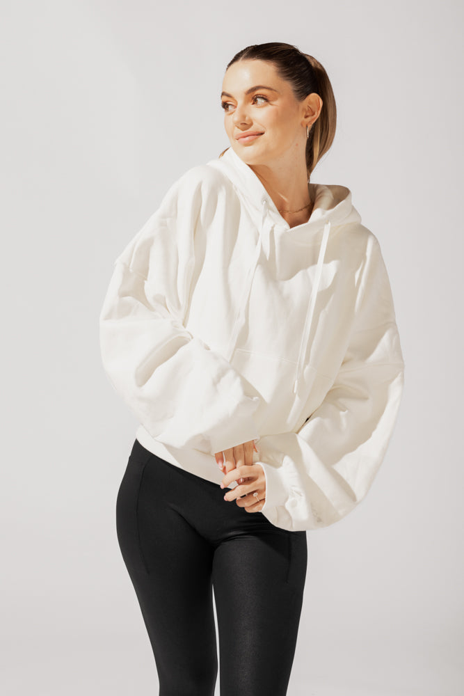 Pullover Cloud Hoodie - White by POPFLEX®