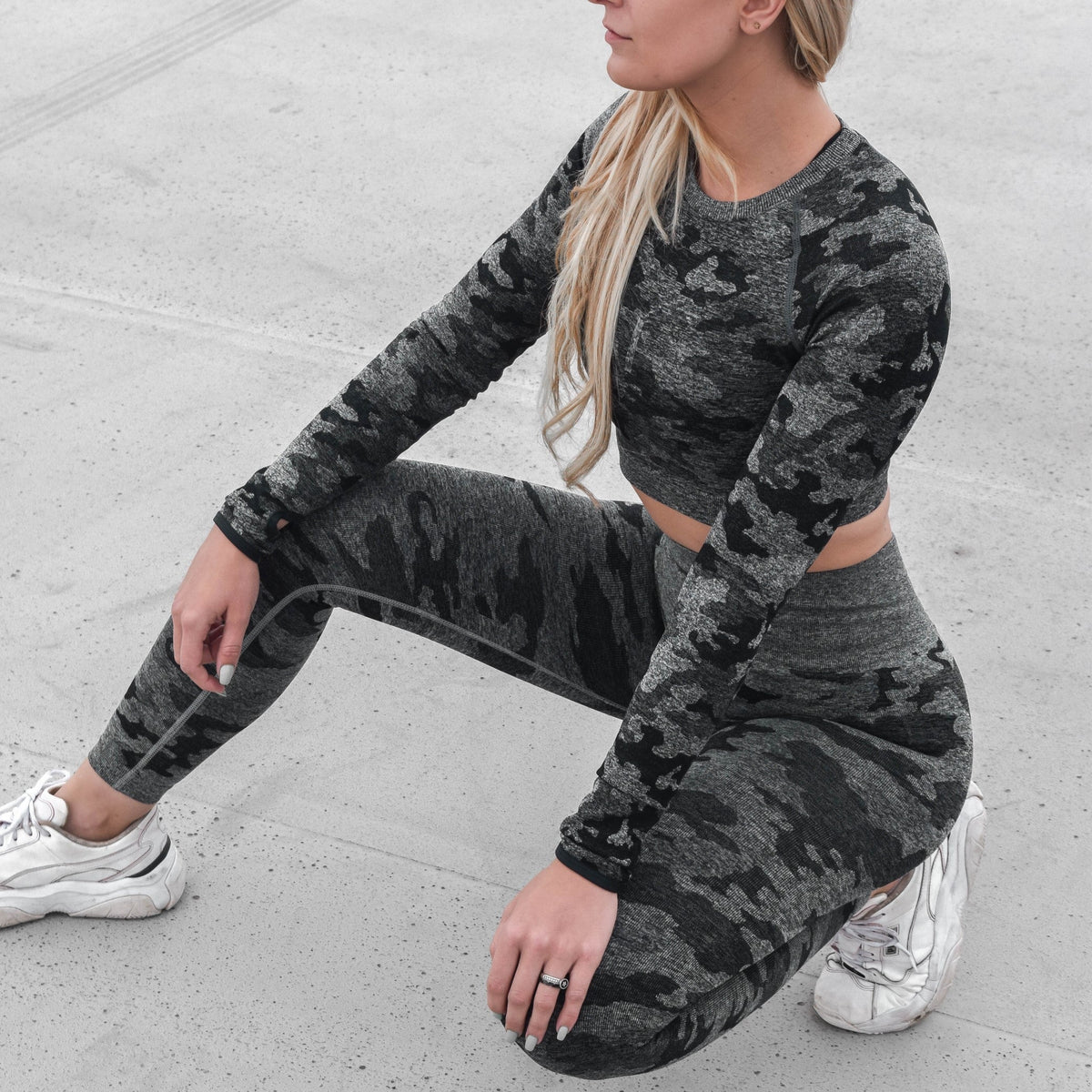 Classic Camo Long Sleeve Set (Leggings + Top) by Stylish AF Fitness Co