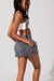 Faux Sherpa Short with Pockets - Cool Grey by POPFLEX®