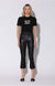 Front view of Lori Pant, Black - Stretch Leather