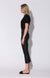 Side view of Lori Pant, Black - Stretch Leather