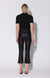 Back view of Lori Pant, Black - Stretch Leather