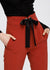 View of pockets of Women's High Waist Front Slit Trouser