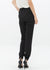 Back view of Women's Ankle Cuffed Black Crepe Pants In Black