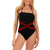 InstantFigure Contrast Twist Front One Piece Swimsuit 13559P by InstantFigure INC