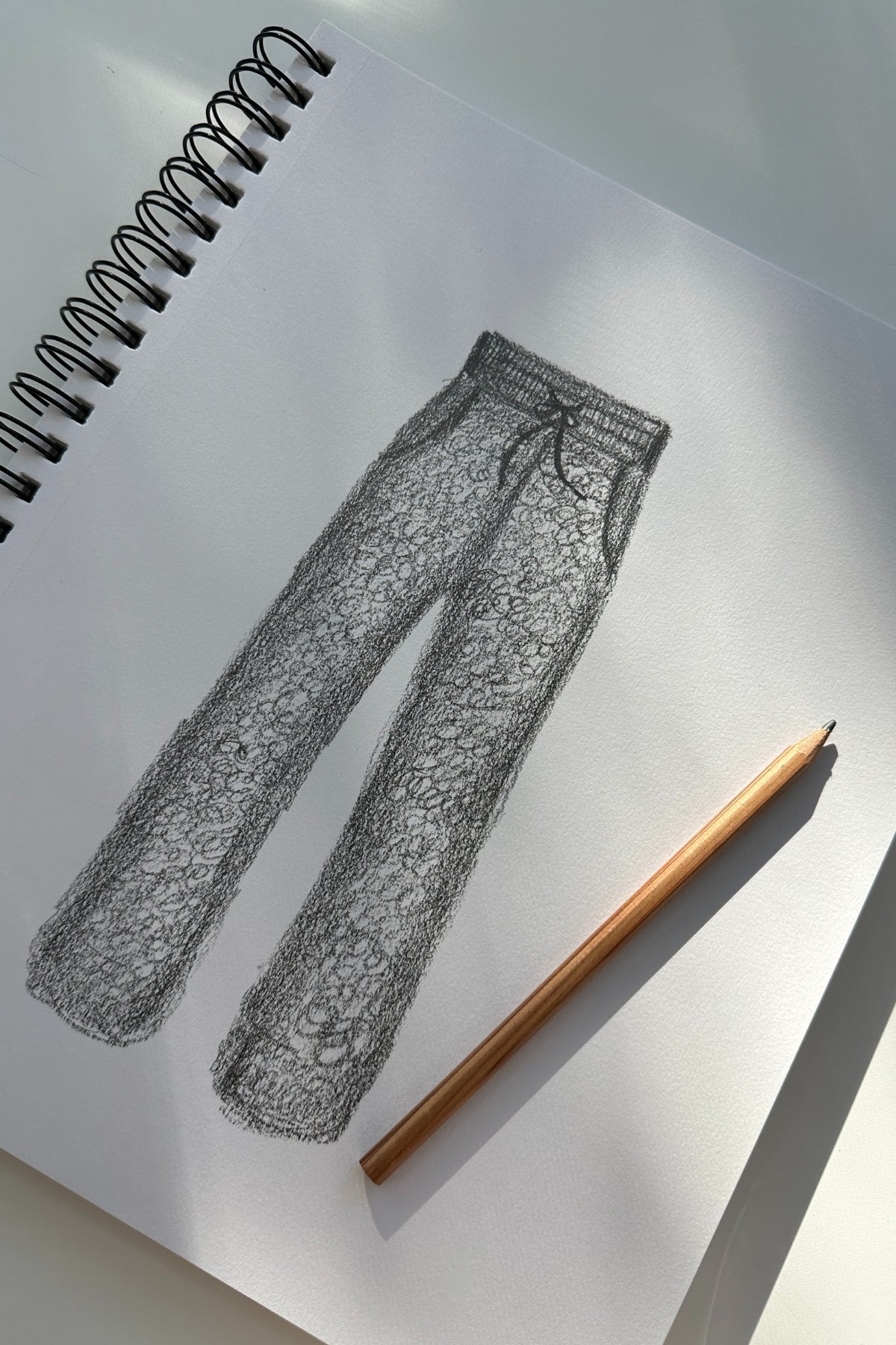 A drawing of Blanket Pants in Faux Sherpa