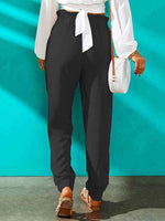 Back view of High Waist Joggers with Pockets