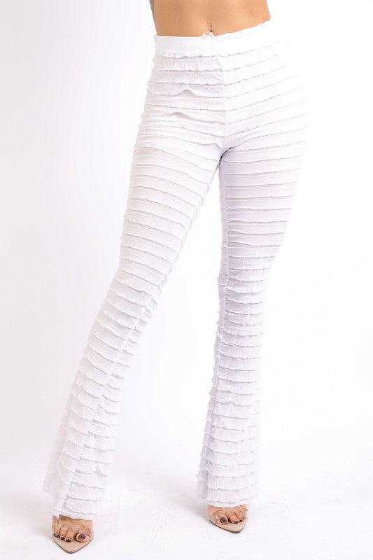 Women&#39;s Ruffle textured leggings