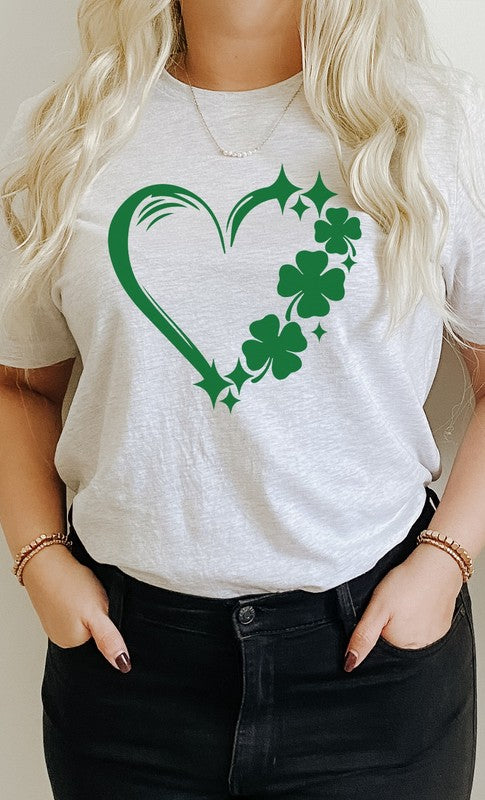 Lucky Clover Heart PLUS SIZE Graphic Tee