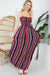 PLUS STRIPE SMOCKED MAXI DRESS