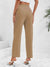 Back view of Ruched Long Pants-tan
