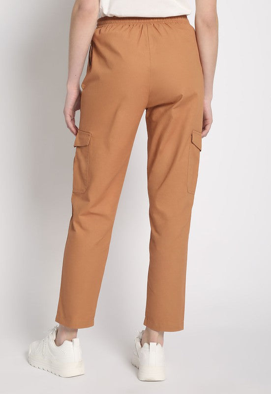 Back of HIGH WAISTED CARGO PANTS