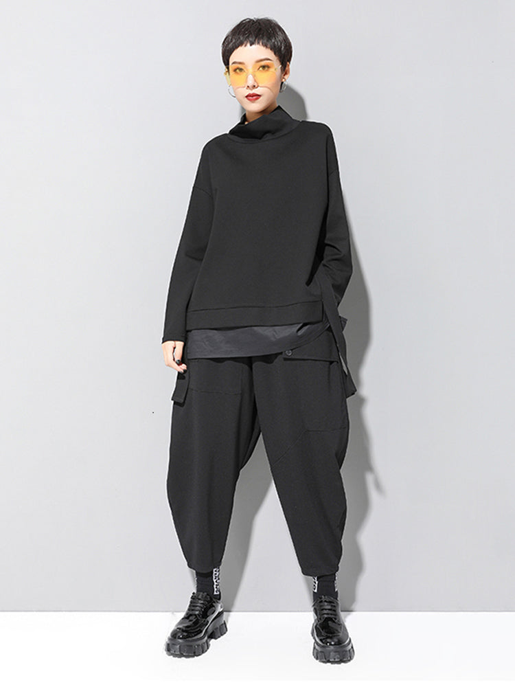 Kayda Turtleneck Sweatshirt by Marigold Shadows - East Hills Kayda Turtleneck Sweatshirt by Marigold Shadows - East Hills