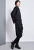 Side view of Tanaka Pocket High Waist Harem Pants - Black