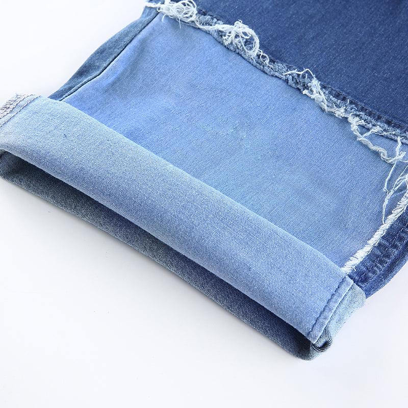 Frayed Patched Jeans by White Market