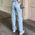 Ripped Knee Wide Leg Jeans by White Market