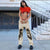 Model standing by steps wearing Romeo & Juliet Corduroy Trousers