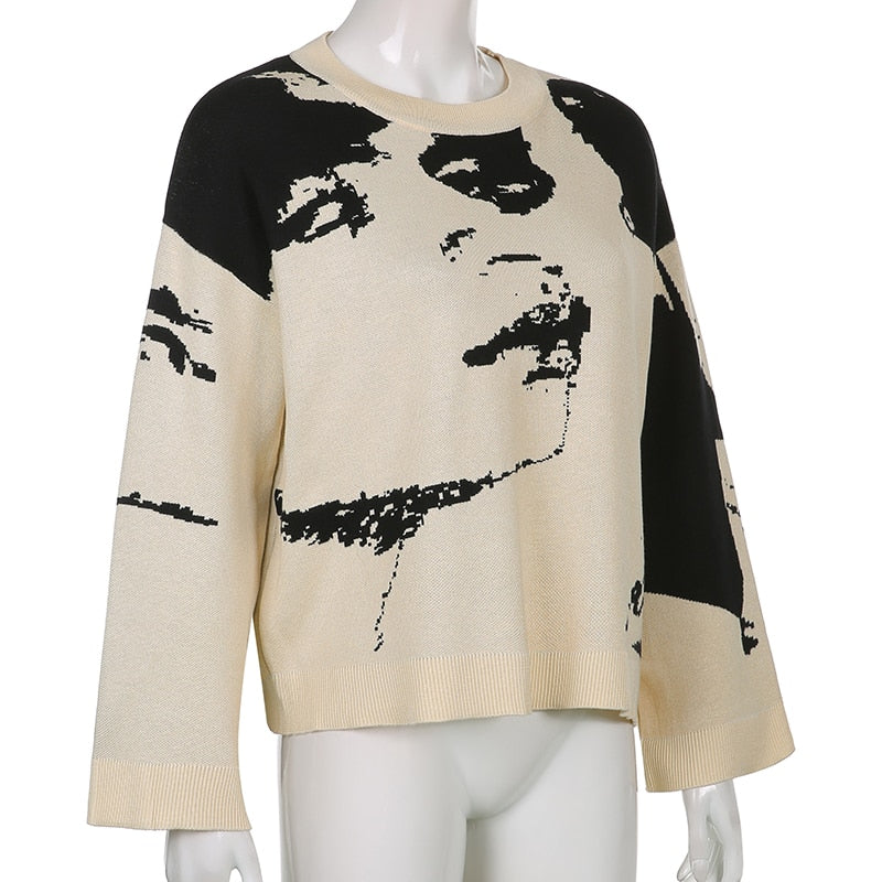Mick Jagger Oversized Knit Sweater by White Market