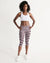 Women's Mid-Rise Capri / Pink and Black Leopard Print by inQue.Style