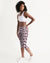 Women's Mid-Rise Capri / Pink and Black Leopard Print by inQue.Style