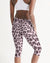 Women's Mid-Rise Capri / Pink and Black Leopard Print by inQue.Style